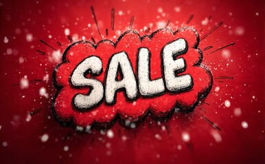 A red and white sign that says "SALE" in white letters