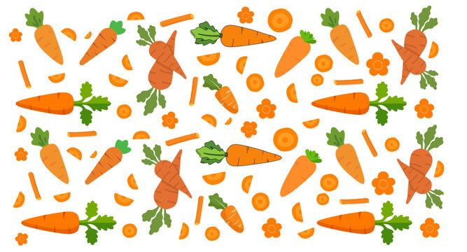 seamless pattern with carrots