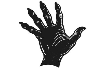Obraz premium Ghoulish monster hand reaching, detailed skin texture, scary art