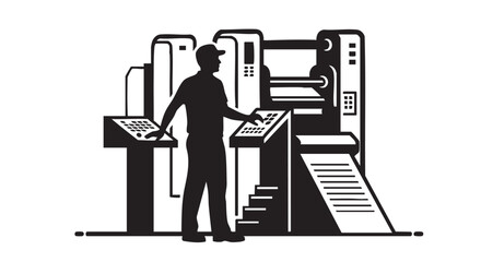 Printing Press Operator A Detailed Illustration of the Print Industry