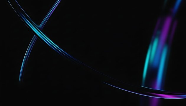 Abstract streaks of blue and purple light paint across a dark background with motion blur - Powered by Adobe
