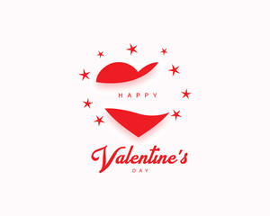 simple happy valentines day celebration background design