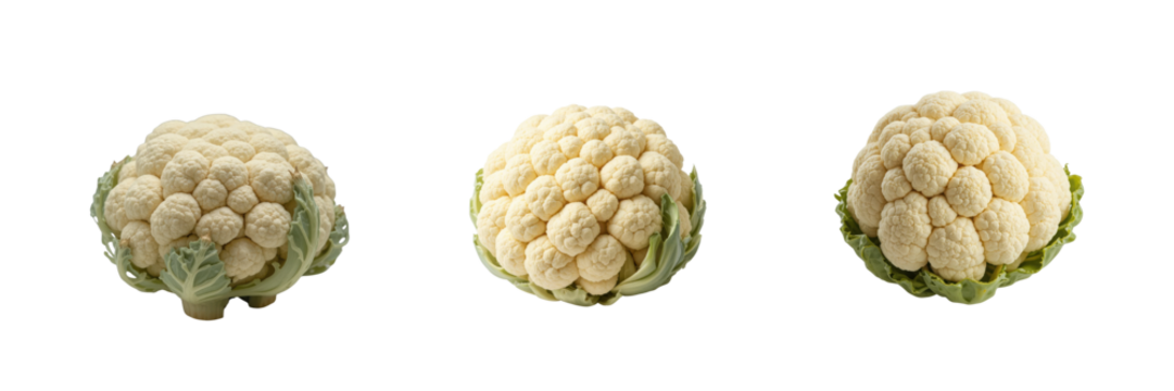 Three unopened flower buds isolated on transparent background