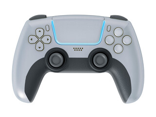 Generic next gen video game controller. on transparent background 3D illustration