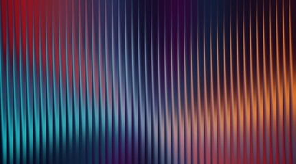 Abstract background with vertical lines and gradient of blue and orange color