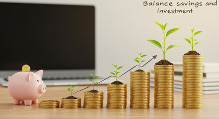 Watch your savings and investments grow from a small seed into a thriving financial future with this empowering visual.