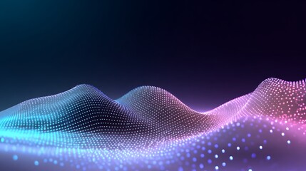 Futuristic vector illustration featuring a soft blue abstract background with flowing lines, a digital wave pattern, and light energy technology concept art