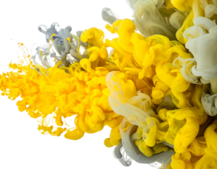 An abstract display of two shades of colorful liquids merging, showcasing texture, form, and movement on a dark backdrop