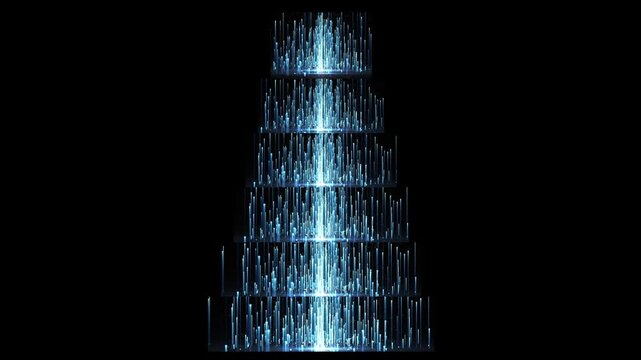 Unique 3D Projection video Mapping Show on an Elegant Six-Tier Wedding Cake for Luxury Weddings, Celebrations, and Special Events