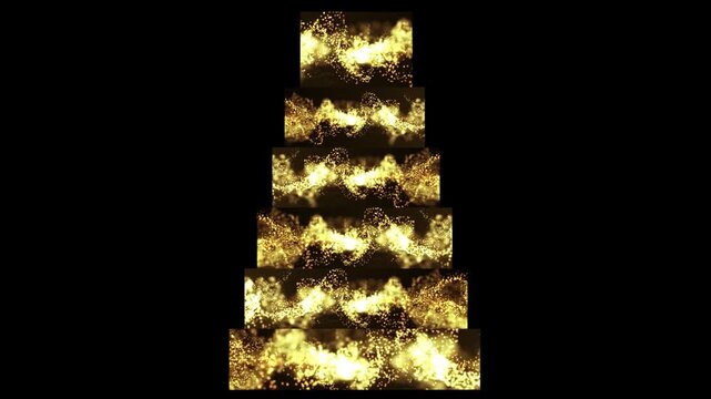 Unique 3D Projection video Mapping Show on an Elegant Six-Tier Wedding Cake for Luxury Weddings, Celebrations, and Special Events