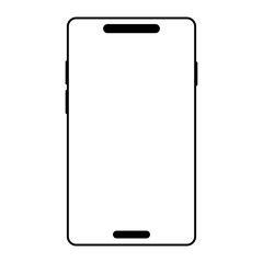 Smartphone vector illustration simple flat design isolated on transparent background for app design and mobile UI
