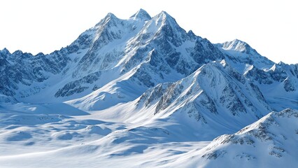 Fototapeta premium Explore the snow capped mountains range winter landscape scenic view for adventure travel and tourism photos