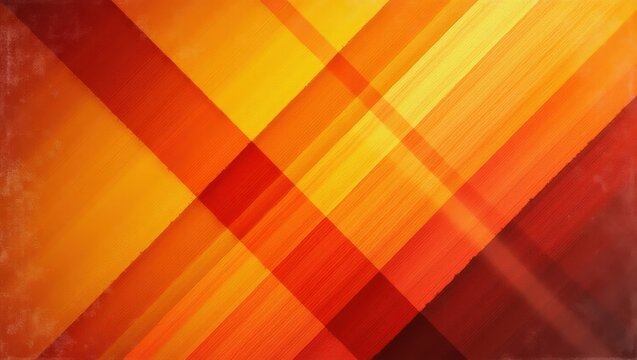 Abstract geometric pattern of warm intersecting diagonal stripes in orange and red