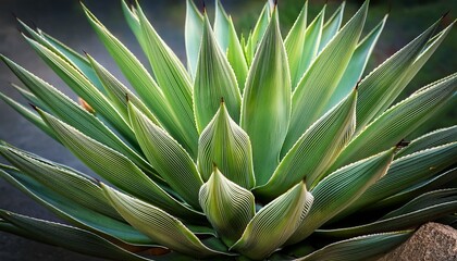 vibrant green agave plant close up