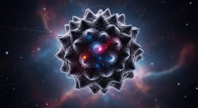 Abstract Cosmic Starburst Nebula Galaxy Formation.