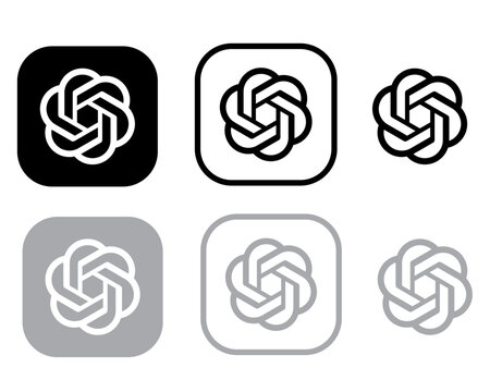 chatgpt icon set ,chatgpt icon logo set, chatgpt logos set