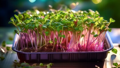 vibrant microgreens freshly harvested and ready to eat