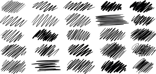 Naklejka premium Hand-drawn scribble textures and abstract doodle lines.