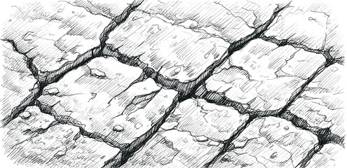 Cracked Dry Earth Texture Illustration.