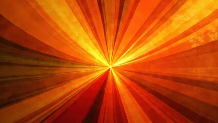 Abstract burst of warm orange and yellow light rays