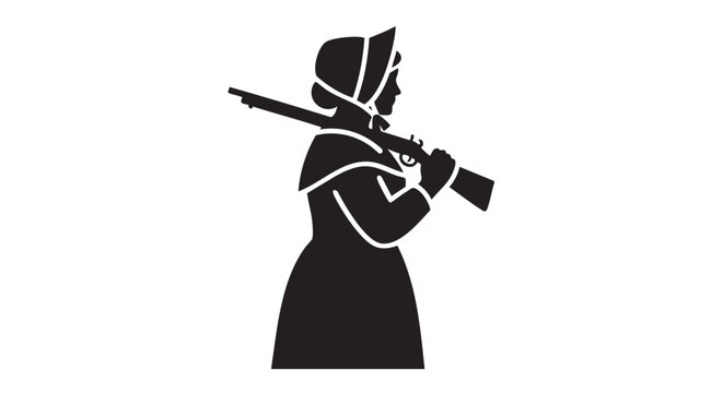2. Minimalistic pioneer woman silhouette
