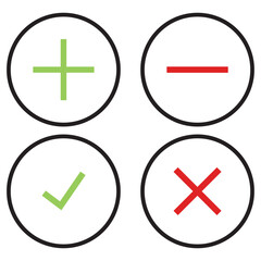 Scaling icons collection. Icon Zoom Buttons. Linear, flat and silhouette style. Vector icons