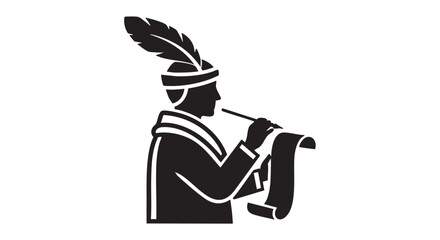 Fototapeta premium 15. Minimalistic court poet silhouette design 