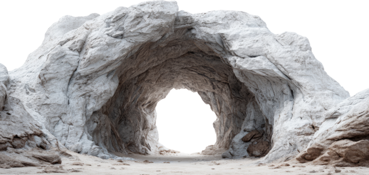 Natural Archway Through Majestic Stone with Sunlit Pathway and Rustic Charm