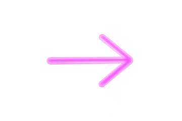 Pink neon arrow glowing pointing right, showing direction, progress, and futuristic interface element