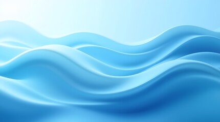 Obraz premium Flowing blue waves create a serene and calming atmosphere, perfect for relaxation and tranquility.