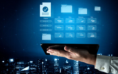 Task management workflow dashboard visualizing to-do lists, ongoing tasks, review status, and completed items to support productivity and project tracking Vouch