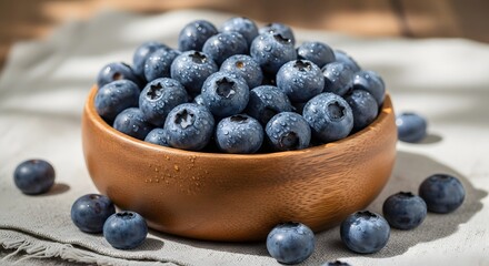 Fresh blueberries in bowl healthy food nutrition antioxidant fruit delicious sweet dessert organic diet