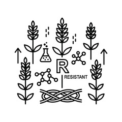 Genetic engineering of resistant crops for sustainable agriculture