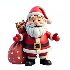 santa claus with christmas gifts