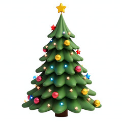 christmas tree isolated on white