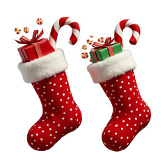 christmas sock isolated on white