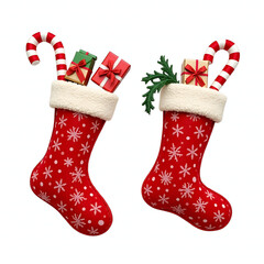 christmas sock isolated on white