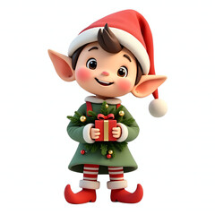 santa claus with christmas tree