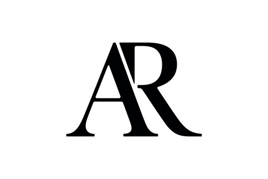 The intertwined letters A and R form an abstract logo on a white background.
