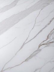Obraz premium Minimal white marble surface with soft light shadows