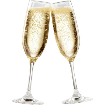 Celebration champagne toast sparkling wine glasses cheers new year's eve party drink alcohol bubbles drinkware