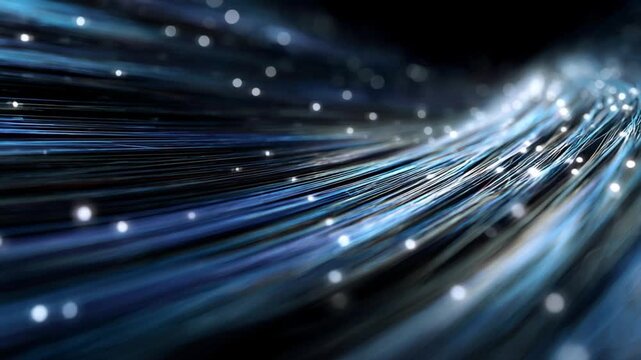 Digital Highway: Illustrates the flowing of data with glowing lights, a visual depiction of the digital world's connected nature. A compelling representation of technological progress.