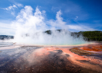 geyser in yellowstone national park