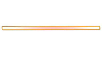 Light bar with a soft orange glow against a white background for modern design use