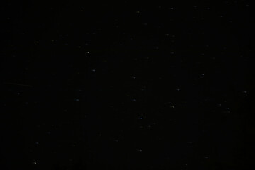 Starry Night Sky with Subtle Meteor Streaks and Distant Constellations Against Black