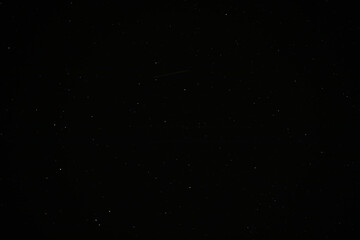 Starlit Night Sky with Meteor: A Serene Cosmic Display of Stars and Astrophotography