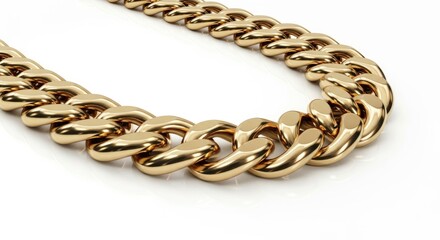 Fototapeta premium Gold Chain Link Jewelry Close Up