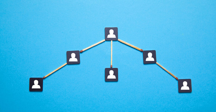 Network of people icons. Global communication