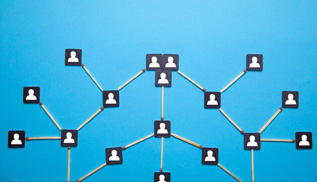 Network of people icons. Global communication - Powered by Adobe