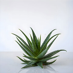 Aloe vera with red flowers